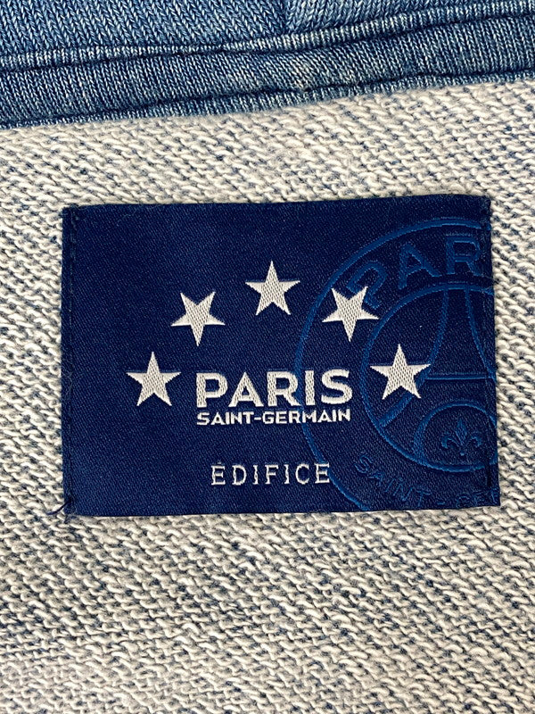 【中古品】【メンズ】 EDIFICE エディフィス × PARIS SAINT-GERMAIN パリ・サンジェルマン STAR ZIP PARKA スター ジップ パーカー メンズ アウター ジップアップ フィーディ 140-260904-em-09-min サイズ：46 カラー：ブルー 万代Net店