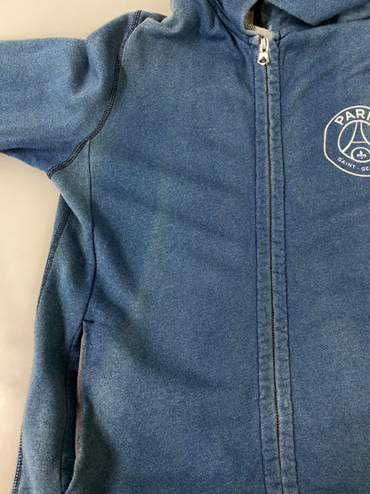 【中古品】【メンズ】 EDIFICE エディフィス × PARIS SAINT-GERMAIN パリ・サンジェルマン STAR ZIP PARKA スター ジップ パーカー メンズ アウター ジップアップ フィーディ 140-260904-em-09-min サイズ：46 カラー：ブルー 万代Net店