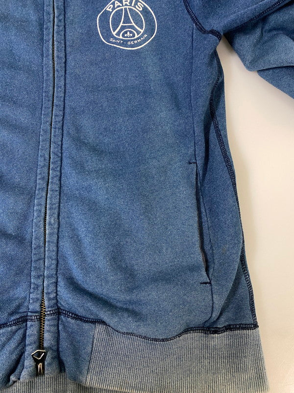 【中古品】【メンズ】 EDIFICE エディフィス × PARIS SAINT-GERMAIN パリ・サンジェルマン STAR ZIP PARKA スター ジップ パーカー メンズ アウター ジップアップ フィーディ 140-260904-em-09-min サイズ：46 カラー：ブルー 万代Net店