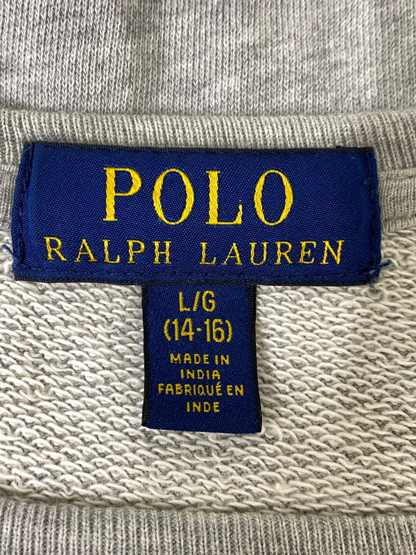 【中古品】【メンズ】 POLO RALPH LAUREN ポロ・ラルフローレン POLO BEAR SWEATSHIRT ポロ ベア スウェットシャツ メンズ トップス トレーナー 長袖 クマ 147-260904-em-10-min サイズ：L/G 14-16 カラー：グレー 万代Net店