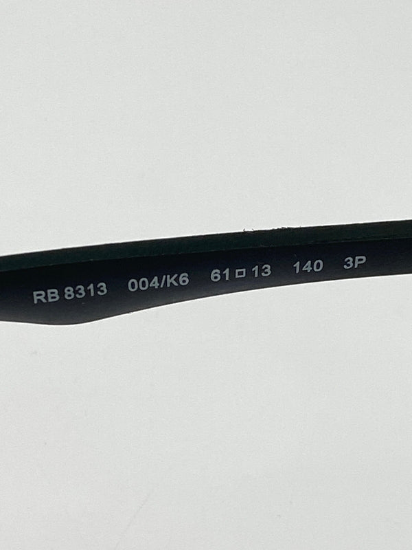 【中古品】【メンズ】 RAY-BAN レイバン CARBON FIBRE RB8313 カーボンファイバー アイウエア 203-260907-yn-22-min サイズ：61□13 140 カラー：ガンメタル 万代Net店