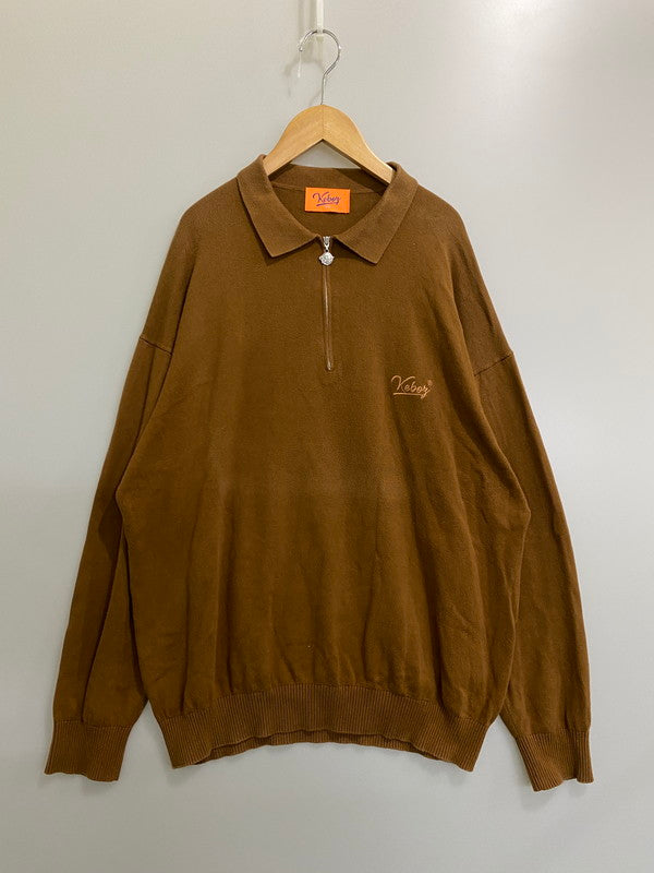 【中古品】【メンズ】 KEBOZ ケボズ ハーフジップセーター メンズ トップス ハーフジップ 長袖シャツ 142-260904-em-11-min カラー：ブラウン 万代Net店