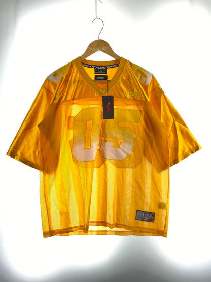 【中古品】【メンズ】 XLARGE エックスラージ × FUBU フブ BASEBALL SHIRT ベースボールシャツ 野球 ユニホーム風 半袖 シャツ メンズ トップス 142-260904-em-36-min サイズ：L カラー：ライトオレンジ 万代Net店