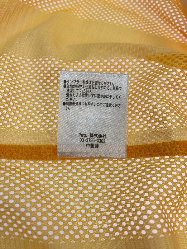 【中古品】【メンズ】 XLARGE エックスラージ × FUBU フブ BASEBALL SHIRT ベースボールシャツ 野球 ユニホーム風 半袖 シャツ メンズ トップス 142-260904-em-36-min サイズ：L カラー：ライトオレンジ 万代Net店
