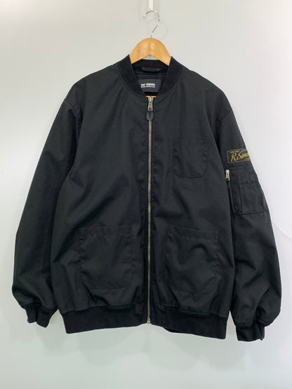 【中古品】【メンズ】 RAF SIMONS ラフシモンズ 22SS GRIMCRAWLER BOMBER JACKET グリムクローラー ボンバージャケット 221-623A アウター 141-260903-hu-15-min サイズ：M カラー：ブラック 万代Net店