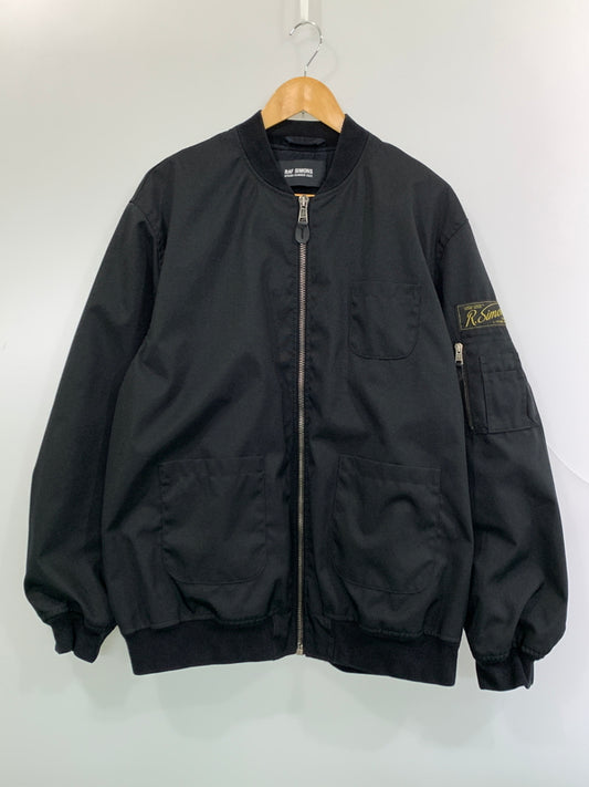 【中古品】【メンズ】 RAF SIMONS ラフシモンズ 22SS GRIMCRAWLER BOMBER JACKET グリムクローラー ボンバージャケット 221-623A アウター 141-260903-hu-15-min サイズ：M カラー：ブラック 万代Net店