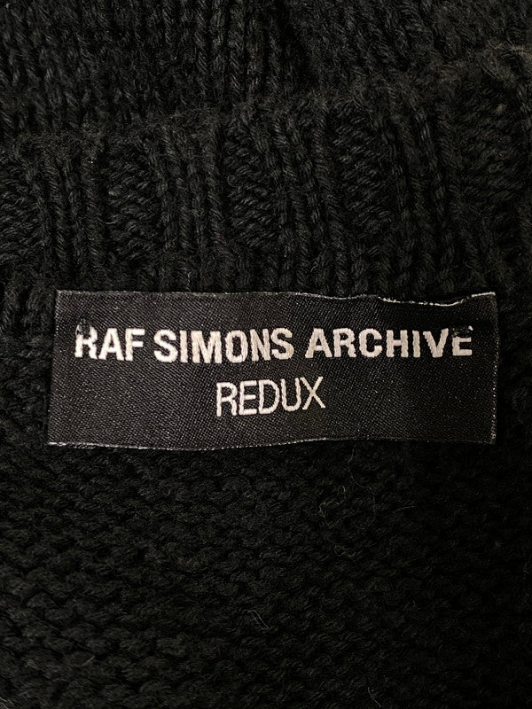 【中古品】【メンズ】 RAF SIMONS ARCHIVE REDUX ラフシモンズ アーカイブ リダックス KOLLAPS KNIT コラップス ニット セーター メンズ トップス 141-260901-em-29-min サイズ：1 カラー：ブラックグリーン 万代Net店