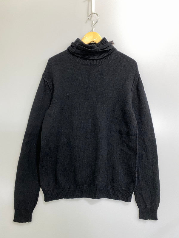 【中古品】【メンズ】 RAF SIMONS ラフシモンズ ダブル ストラップ タートルネック セーター メンズ ニット トップス 141-260901-em-30-min サイズ：M カラー：ブラック 万代Net店