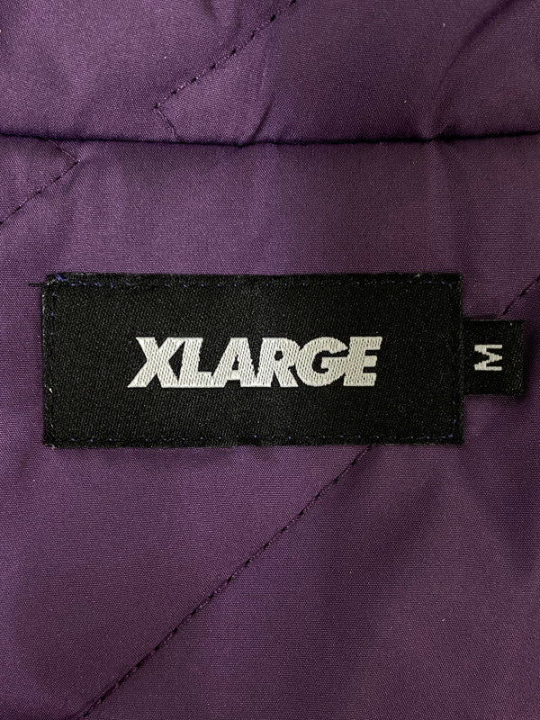 【中古品】【メンズ】 XLARGE エクストララージ NYLON PUFFER JACKE ナイロン パファージャケット メンズ アウター ジップアップ フーディ 142-260901-em-53-min サイズ：M カラー：パープル 万代Net店