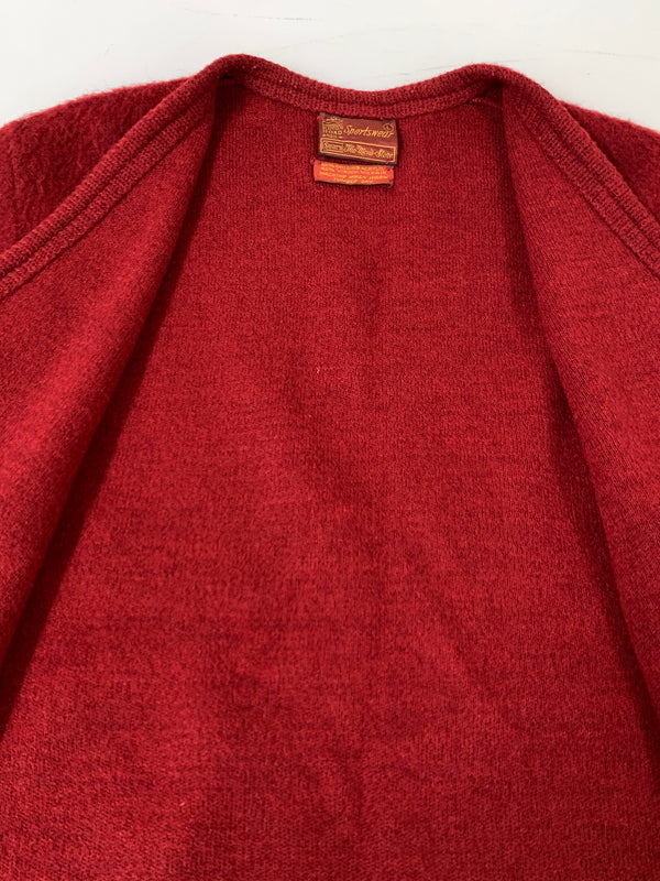 【中古品】【メンズ】 KINGS ROAD SEARS キングスロード シアーズ 60S MOHAIR CARDIGAN 60年代 モヘア カーディガン アウター 146-260903-hu-47-min サイズ：L カラー：レッド 万代Net店