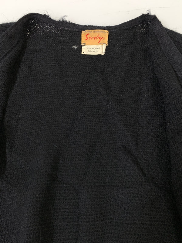 【現状渡し品】【メンズ】 SARBY サービー 50-60S MOHAIR CARDIGAN 50年代 60年代 モヘア カーディガン アウター ヴィンテージ 146-260903-hu-48-min サイズ：表記なしのため不明 カラー：ブラック 万代Net店