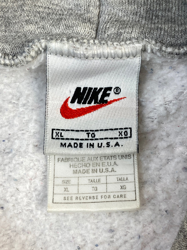 【中古品】【メンズ】 NIKE ナイキ 90S SWOOSH LOGO HOODIE スウォッシュロゴフーディ パーカ 146-260910-ta-04-min サイズ：XL カラー：グレー 万代Net店