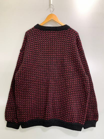 【中古品】【メンズ】 L.L.BEAN エルエルビーン 80S バーズアイ ニット 80年代 セーター ヴィンテージ 144-260903-hu-53-min サイズ：XXL カラー：ブラック/レッド 万代Net店