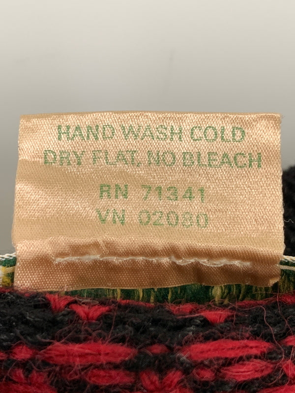 【中古品】【メンズ】 L.L.BEAN エルエルビーン 80S バーズアイ ニット 80年代 セーター ヴィンテージ 144-260903-hu-53-min サイズ：XXL カラー：ブラック/レッド 万代Net店