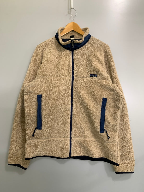 【中古品】【メンズ】 PATAGONIA パタゴニア 90S RETRO-X FLEECE JACKET 90年代 レトロ X フリース ジャケット アウター 144-260903-hu-49-min サイズ：XL カラー：ベージュ/ブルー系 万代Net店