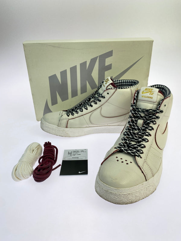 【中古品】【メンズ】 NIKE SB × WELCOME SKATEBOARDING ウェルカム スケートボーディング FQ0795-100 ZOOM BLAZER MID ズーム ブレーザー ミッド スニーカー 靴 160-260902-jt-02-min サイズ：US 9 27.0cm カラー：SAIL/DARK BEETROOT-WHITE 万代Net店