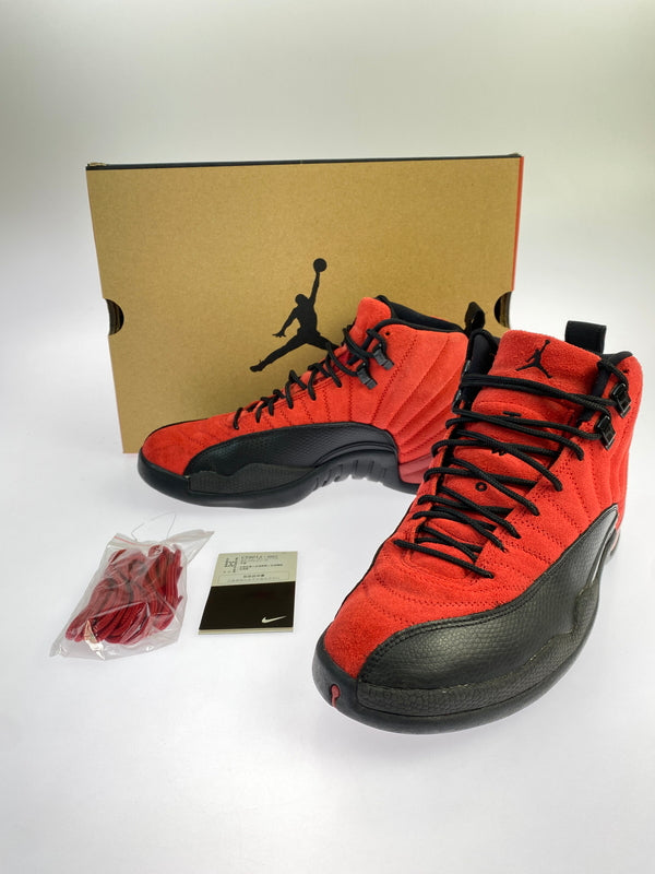 【中古品】【メンズ】 NIKE ナイキ CT8013-602 AIR JORDAN 12 エアージョーダン12 スニーカー 靴 160-260902-jt-08-min サイズ：US 9.5 27.5cm カラー：REVERSE FLU GAME 万代Net店