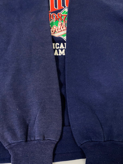 【現状渡し品】【メンズ】 LOGO7 ロゴセブン MINESOTA TWINS SWEATSHIRT ミネソタ ツインズ スウェットシャツ メンズ トップス 長袖 トレーナー 146-260904-em-19-min サイズ：M カラー：ネイビー 万代Net店