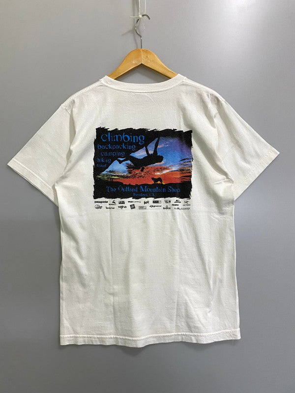 【中古品】【メンズ】 PATAGONIA BENEFICIAL パタゴニア ベネフィシャル THE OUTLAND MOUNTAIN SHOP TEE ザ アウトランド マウンテン ショップ Tシャツ メンズ トップス 半袖 144-260904-em-15-min サイズ：S カラー：ホワイト 万代Net店
