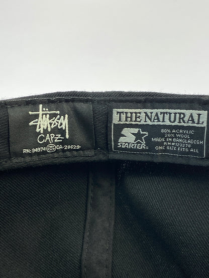 【中古品】【メンズ】 STUSSY×STARTER ステューシー スターター BASEBALL CAP ベースボールキャップ 帽子 185-260903-hu-07-min サイズ：ONESIZE カラー：ブラック/ミントグリーン 万代Net店