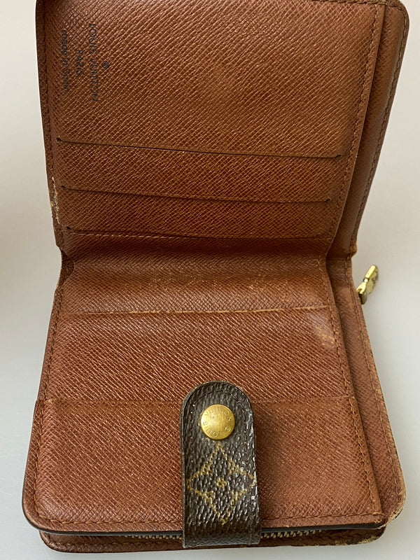 【現状渡し品】【レディース】 LOUIS VUITTON ルイヴィトン ZIP WALLETM61667 CA0013 モノグラム コンパクトジップ ウォレット 二つ折り財布 179-260909-yn-26-min カラー：ブラウン 万代Net店