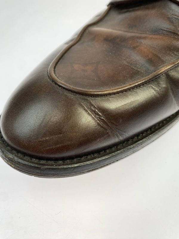 【中古品】【メンズ】 LOUIS VUITTON ルイ ヴィトン モノグラム コインローファー D1 0231 靴 革靴 179-260903-hu-04-min サイズ：8 カラー：ブラウン 万代Net店