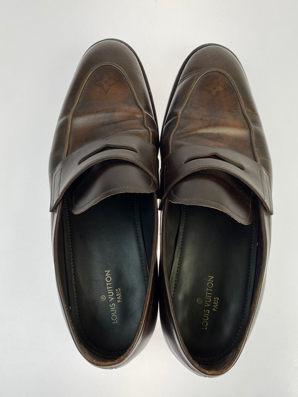 【中古品】【メンズ】 LOUIS VUITTON ルイ ヴィトン モノグラム コインローファー D1 0231 靴 革靴 179-260903-hu-04-min サイズ：8 カラー：ブラウン 万代Net店