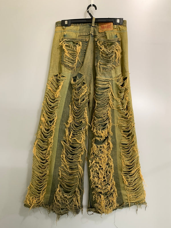 【現状渡し品】【メンズ】 LEVI’S リーバイス 559 再構築デニムパンツ ボトムス ジーパン 157-260903-hu-65-min サイズ：W36L34 カラー：イエロー系 万代Net店