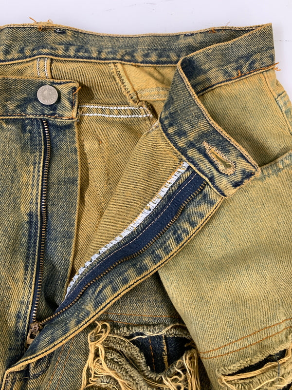 【現状渡し品】【メンズ】 LEVI’S リーバイス 559 再構築デニムパンツ ボトムス ジーパン 157-260903-hu-65-min サイズ：W36L34 カラー：イエロー系 万代Net店