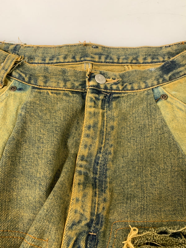 【現状渡し品】【メンズ】 LEVI’S リーバイス 559 再構築デニムパンツ ボトムス ジーパン 157-260903-hu-65-min サイズ：W36L34 カラー：イエロー系 万代Net店