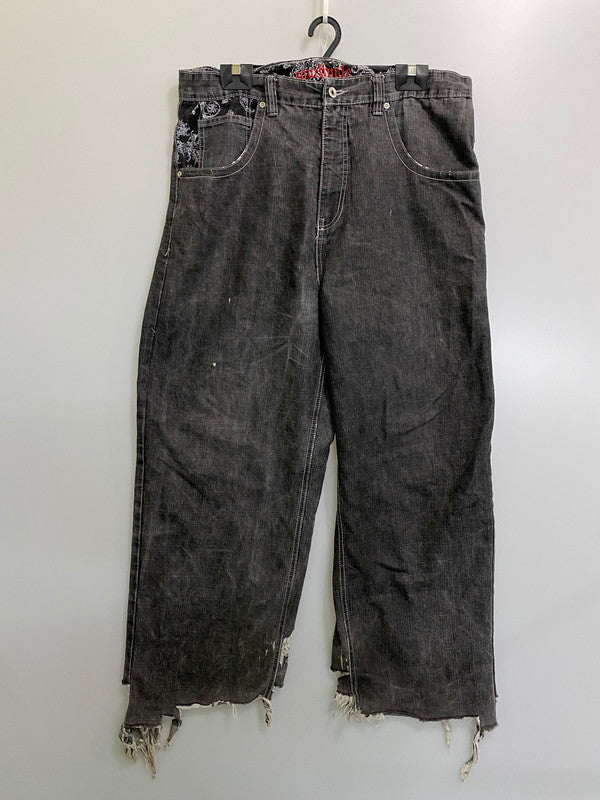 【現状渡し品】【メンズ】 SOUTH POLE サウスポール 00S バギーデニム 00年代 メンズ ボトムス ジーンズ ジーパン 極太シルエット ヴィンテージ 153-260904-em-27-min サイズ：40 カラー：ブラックインディゴ 万代Net店