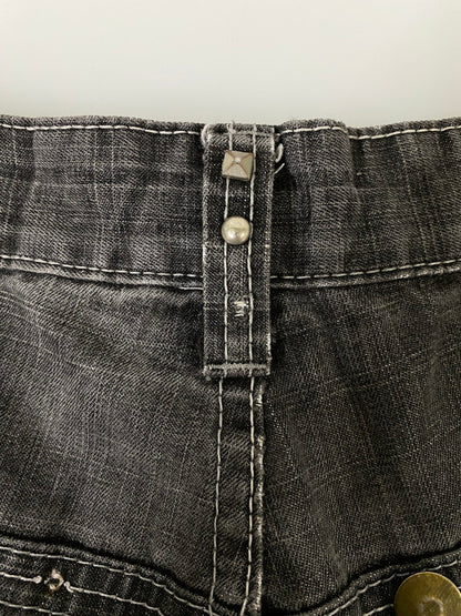 【現状渡し品】【メンズ】 SOUTH POLE サウスポール 00S バギーデニム 00年代 メンズ ボトムス ジーンズ ジーパン 極太シルエット ヴィンテージ 153-260904-em-27-min サイズ：40 カラー：ブラックインディゴ 万代Net店