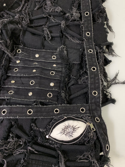 【中古品】【メンズ】 UNIZ WORLD ユニズ ワールド BLACK MONSTER PANTS ブラック モンスター パンツ 151-260903-hu-32-min サイズ：3 カラー：ブラック 万代Net店