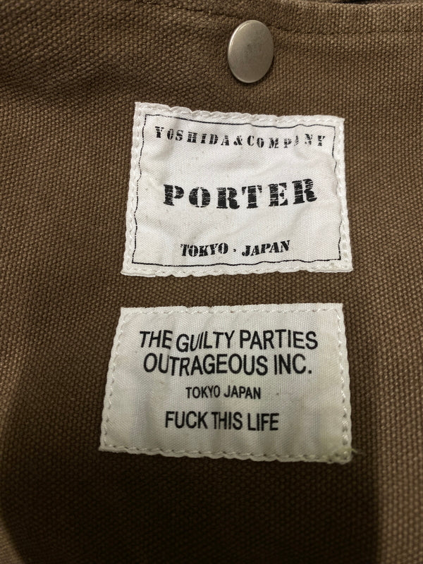 【現状渡し品】【メンズ/レディース】 WACKO MARIA ワコマリア × PORTER ポーター キャンバス リュック バックパック リュックサック コラボ 吉田カバン 188-260927-em-22-min カラー：ブラウン 万代Net店