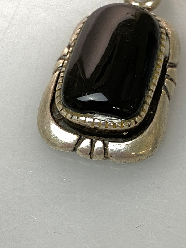 【中古品】【メンズ】 SILVER925 ONYX PENDANT TOP シルバー925 オニキスペンダントトップ アクセサリー 192-260909-yn-27-min カラー：シルバー/ブラック 万代Net店
