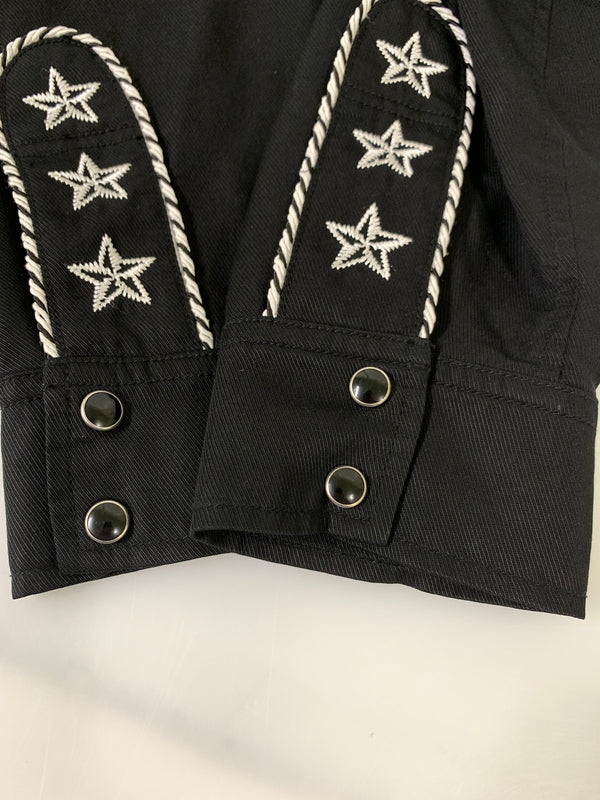 【中古品】【メンズ】 SCHOTT ショット LYOCELL WESTERN JACKET リヨセル ウエスタン ジャケット 782-6152005 長袖 シャツ ロングスリーブ 145-260903-hu-64-min サイズ：M カラー：ブラック 万代Net店