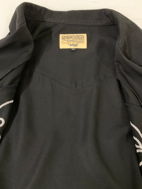 【中古品】【メンズ】 SCHOTT ショット LYOCELL WESTERN JACKET リヨセル ウエスタン ジャケット 782-6152005 長袖 シャツ ロングスリーブ 145-260903-hu-64-min サイズ：M カラー：ブラック 万代Net店