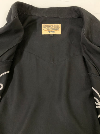 【中古品】【メンズ】 SCHOTT ショット LYOCELL WESTERN JACKET リヨセル ウエスタン ジャケット 782-6152005 長袖 シャツ ロングスリーブ 145-260903-hu-64-min サイズ：M カラー：ブラック 万代Net店