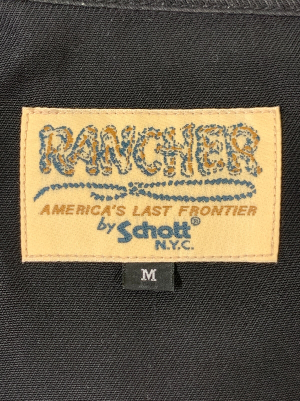【中古品】【メンズ】 SCHOTT ショット LYOCELL WESTERN JACKET リヨセル ウエスタン ジャケット 782-6152005 長袖 シャツ ロングスリーブ 145-260903-hu-64-min サイズ：M カラー：ブラック 万代Net店