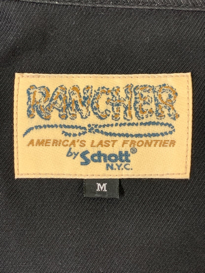 【中古品】【メンズ】 SCHOTT ショット LYOCELL WESTERN JACKET リヨセル ウエスタン ジャケット 782-6152005 長袖 シャツ ロングスリーブ 145-260903-hu-64-min サイズ：M カラー：ブラック 万代Net店