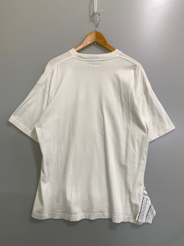 【中古品】【メンズ】 VETEMENTS ヴェトモン フロントロゴ オーバーサイズ Tシャツ UAH20TR611 半袖 Tシャツ ショートスリーブ 140-260903-hu-45-min サイズ：XS カラー：ホワイト 万代Net店