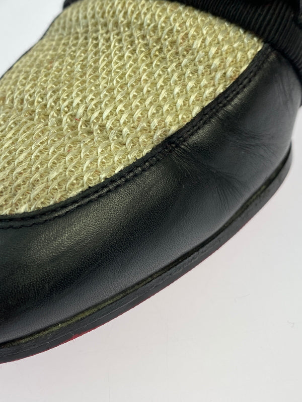 【中古品】【メンズ】 CHRISTIAN LOUBOUTIN クリスチャンルブタン PANAMAX FLAT CLF TRESSE CESTINO GG パナマックス フラット カーフレザー トレス セスティーノ シューズ 靴 164-260902-jt-33-min サイズ：40 カラー：ブラック 万代Net店
