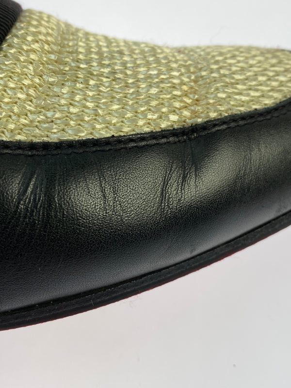 【中古品】【メンズ】 CHRISTIAN LOUBOUTIN クリスチャンルブタン PANAMAX FLAT CLF TRESSE CESTINO GG パナマックス フラット カーフレザー トレス セスティーノ シューズ 靴 164-260902-jt-33-min サイズ：40 カラー：ブラック 万代Net店