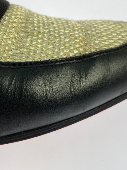 【中古品】【メンズ】 CHRISTIAN LOUBOUTIN クリスチャンルブタン PANAMAX FLAT CLF TRESSE CESTINO GG パナマックス フラット カーフレザー トレス セスティーノ シューズ 靴 164-260902-jt-33-min サイズ：40 カラー：ブラック 万代Net店