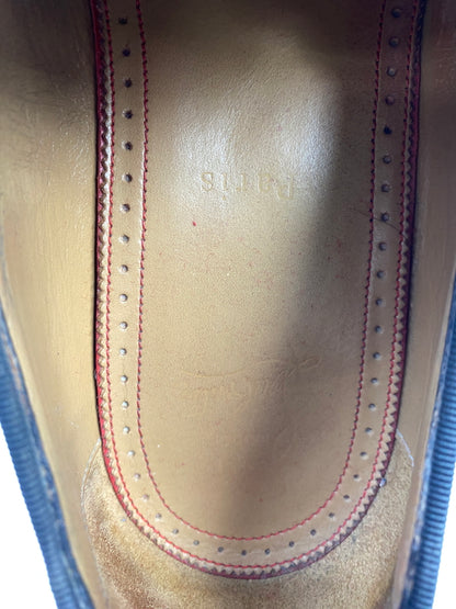 【中古品】【メンズ】 CHRISTIAN LOUBOUTIN クリスチャンルブタン PANAMAX FLAT CLF TRESSE CESTINO GG パナマックス フラット カーフレザー トレス セスティーノ シューズ 靴 164-260902-jt-33-min サイズ：40 カラー：ブラック 万代Net店