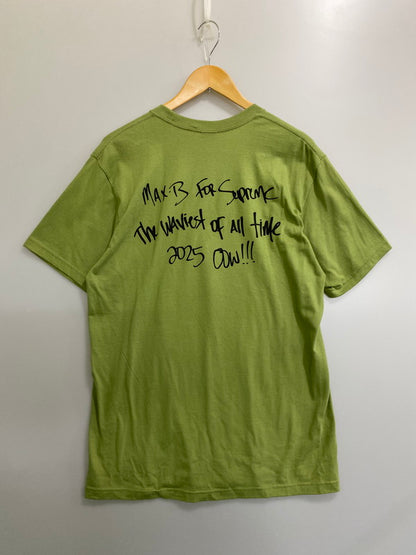 【中古品】【メンズ】 SUPREME シュプリーム MAX B TEE 25SS マックスビー プリント Tシャツ メンズ 半袖 Tシャツ トップス 149-260904-em-14-min サイズ：M カラー：グリーン 万代Net店