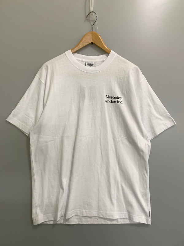【中古品】【メンズ】 MERCEDES ANCHOR INC. メルセデス アンカー インク LOGO TEE ロゴ ティー ANCFW26TE30 半袖 Tシャツ ショートスリーブ 140-260903-hu-43-min サイズ：L カラー：ホワイト 万代Net店