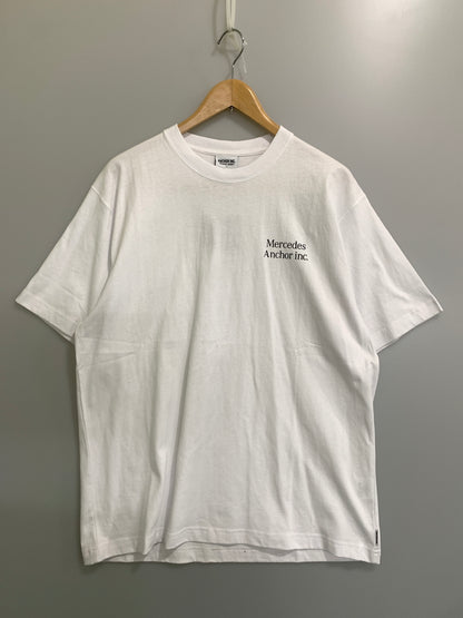 【中古品】【メンズ】 MERCEDES ANCHOR INC. メルセデス アンカー インク LOGO TEE ロゴ ティー ANCFW26TE30 半袖 Tシャツ ショートスリーブ 140-260903-hu-43-min サイズ：L カラー：ホワイト 万代Net店