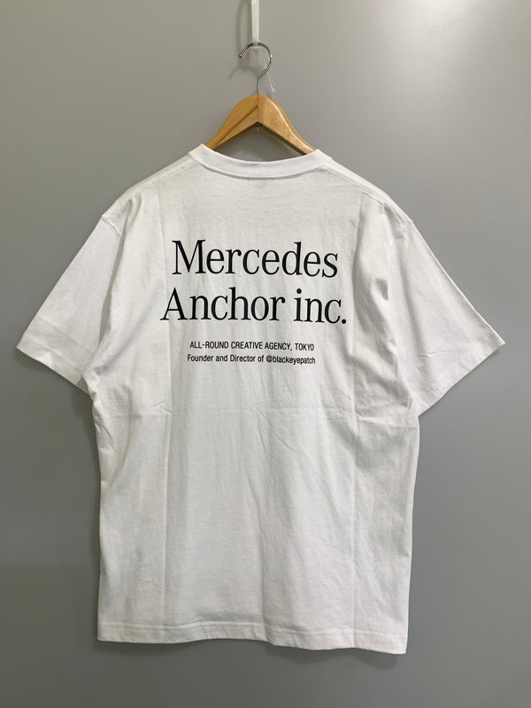 【中古品】【メンズ】 MERCEDES ANCHOR INC. メルセデス アンカー インク LOGO TEE ロゴ ティー ANCFW26TE30 半袖 Tシャツ ショートスリーブ 140-260903-hu-43-min サイズ：L カラー：ホワイト 万代Net店