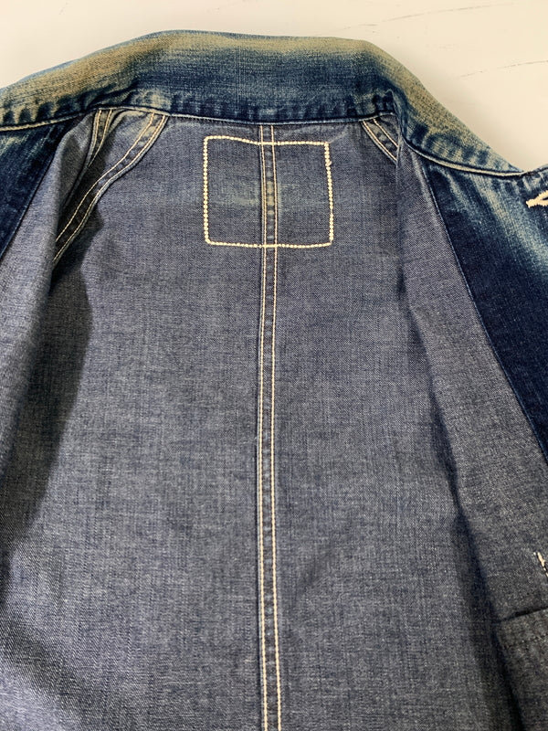 【中古品】【メンズ】 東洋エンタープライズ HEAD LIGHT 実名復刻 DENIM COVERALL ヘッド ライト デニム カバーオール アウター デニム ジャケット 145-260903-hu-33-min サイズ：表記なし 不明 カラー：インディゴ 万代Net店